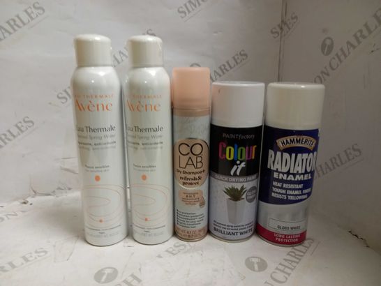LOT OF APPROXIMATELY 20 AEROSOLS & SPRAYS, TO INCLUDE PAINT, HAIR CARE, SKIN CARE, ETC