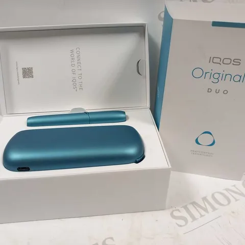 IQOS ORIGINALS DUO KIT - TOBACCO HEATER - TURQUOISE (AVAILABLE IN 4 COLOURS) FOR HEETS TOBACCO STICKS, OUR ALTERNATIVE TO E CIGARETTE