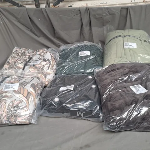 BOX OF ASSORTED COATS FROM VARIOUS BRANDS IN VARIOUS STYLES, SIZES AND COLOURS ETC. 