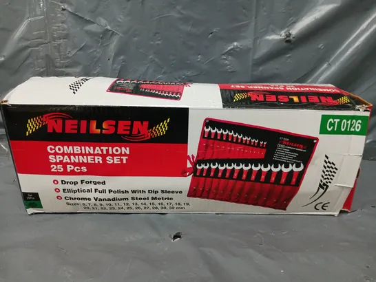 BOXED NEILSEN COMBINATION SPANNER SET (25 PCS) - COLLECTION ONLY