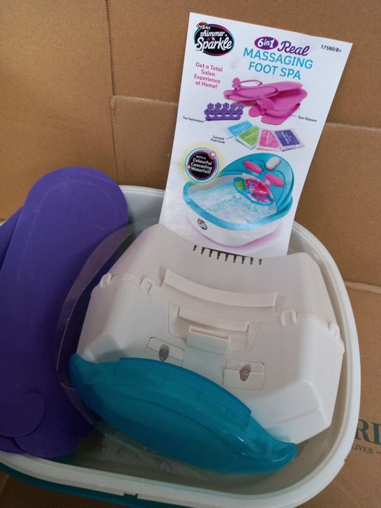 SHIMMER 'N SPARKLE 6 IN 1 REAL MASSAGING FOOT SPA