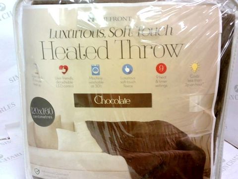 HOME FRONT HEATED THROW - CHOCOLATE