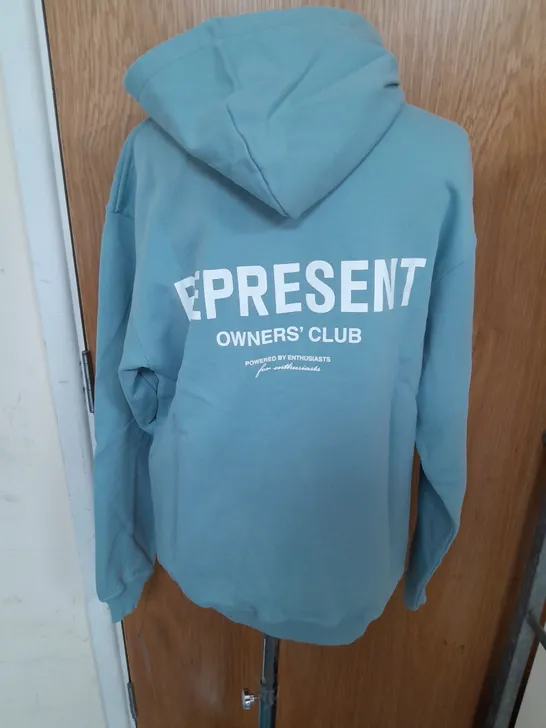 REPRESENT OWNER'S CLUB JERSEY HOODIE IN POWDER BLUE SIZE XXS