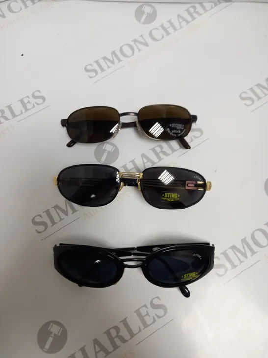 APPROXIMATELY 10 ASSORTED DE RIGO STING SUNGLASSES TO INCLUDE MODELS 4237, 4214, 4358 ETC.