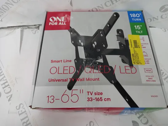 SEALED AND BOXED ONE FOR ALL SMART LINE UNIVERSAL WALL MOUNT FOR TVS 13-65 INCH