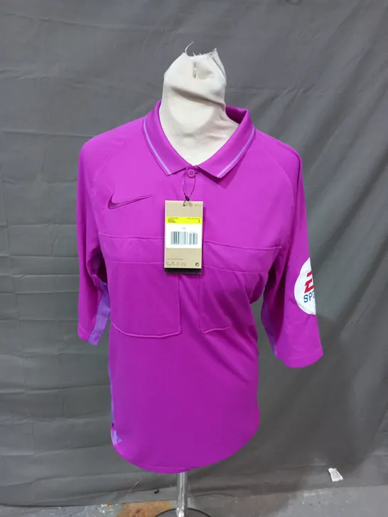 NIKE DRI FIT BRIGHT PURPLE EA SPORTS POLO SHIRT - SMALL