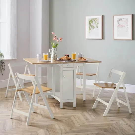 BOXED ALFREDA 4-PERSON DROP LEAF DINING SET