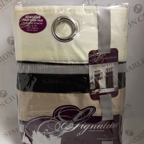 SEALED SIGNATURE LUXURY LINED EYELET CURTAINS - 66X72"