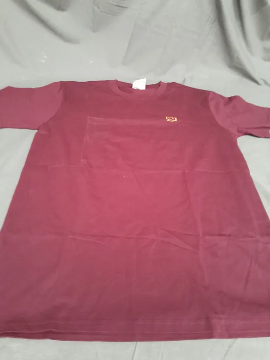 CHARLES KING BURGUNDY T-SHIRT SIZE M 