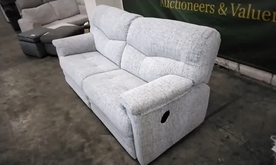 QUALITY BRITISH DESIGNED & MANUFACTURED G PLAN STRATFORD 3 SEATER MANUAL RECLINER SOFA HARBOUR SLATE FABRIC