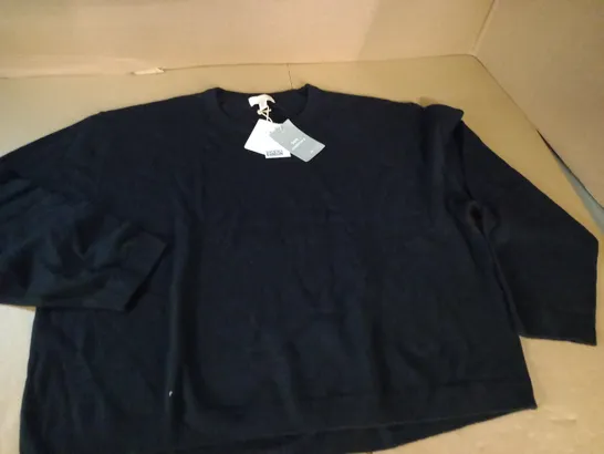 H&M SOFT CASHMERE BLACK JUMPER - EUR XL