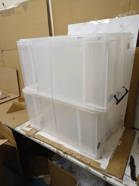 REALLY USEFUL CLEAR PLASTIC STORAGE BOX