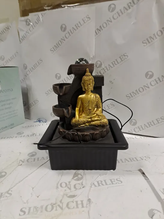 BOXED GOLDEN BUDDHA WATER FOUNTAIN 