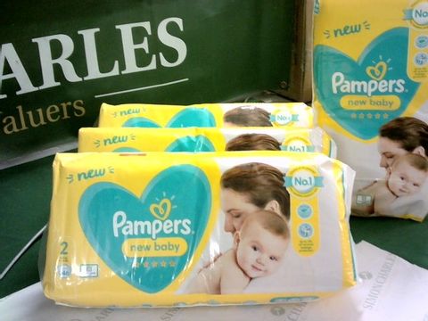4 X 46 PACK PAMPERS NEW BABY 2 NAPPIES