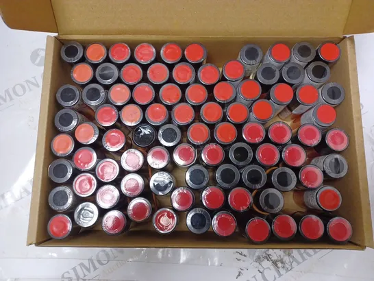 BOX OF APPROXIMATELY 75 X 8ML VIALS OF ALESSANDRO STRIPLAC NAIL POLISH IN RIBBON RED, BERRY RED