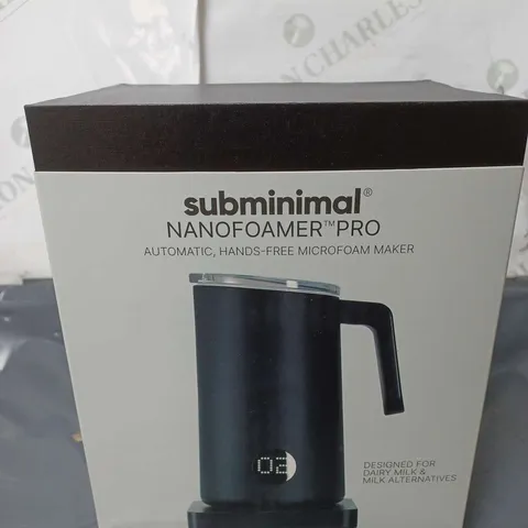 BOXED AND SEALED SUBMINIMAL NANOFOAMER PRO