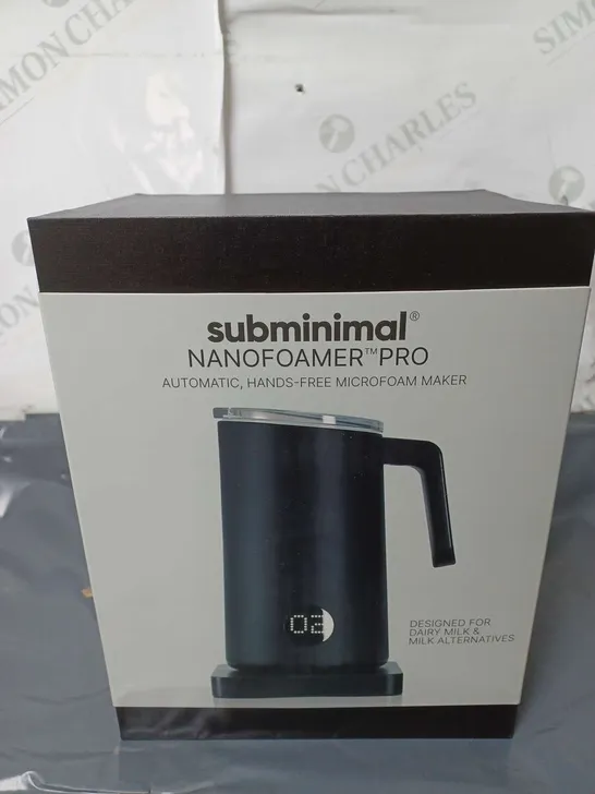 BOXED AND SEALED SUBMINIMAL NANOFOAMER PRO