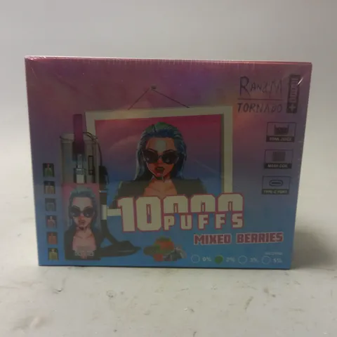 SEALED AND BOXED R AND M TORNADO DISPOSABLE VAPES - MIXED BERRIES - 10 PER BOX