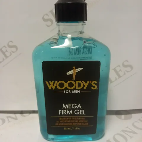 10 X WOODY'S FOR MEN QUALITY GROOMING MEGA FIRM GEL - 355ML PER BOTTLE