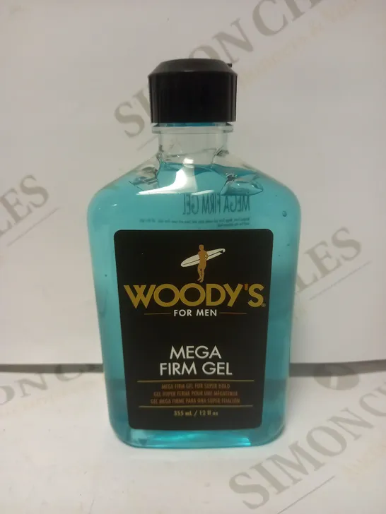 10 X WOODY'S FOR MEN QUALITY GROOMING MEGA FIRM GEL - 355ML PER BOTTLE