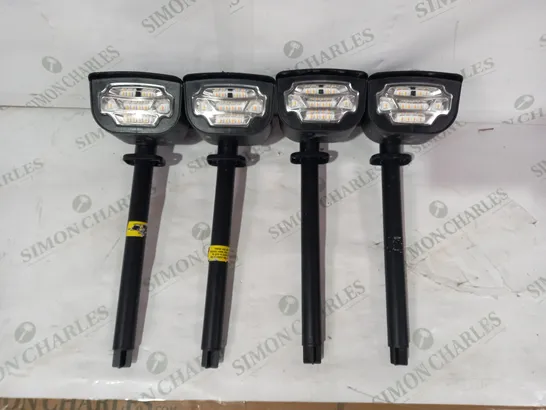 SET OF 4 OUTDOOR SOLAR STAKE LIGHTS