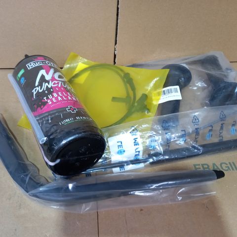 LOT OF APPROXIMATELY 5 ASSORTED VEHICLE PARTS/ITEMS TO INCLUDE TUBELESS SEALANT, ABS SPEED SENSOR, GAS SPRING, ETC