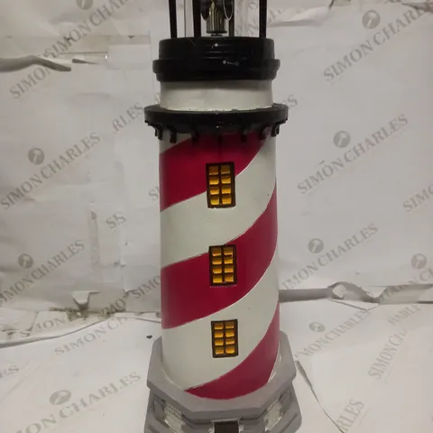 GARDEN REFLECTIONS SOLAR LED LIGHTHOUSE 50CM - RED