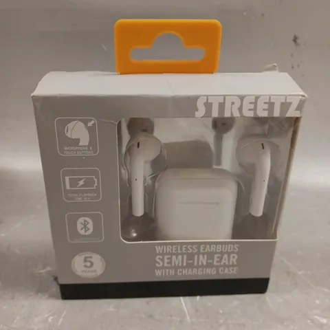 BOXED STREETZ SEMI-IN-EAR WIRELESS EARPHONES 