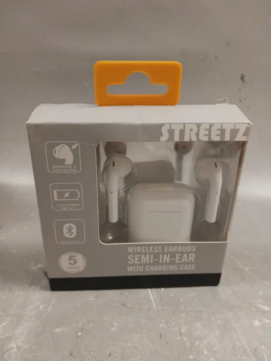 BOXED STREETZ SEMI-IN-EAR WIRELESS EARPHONES 