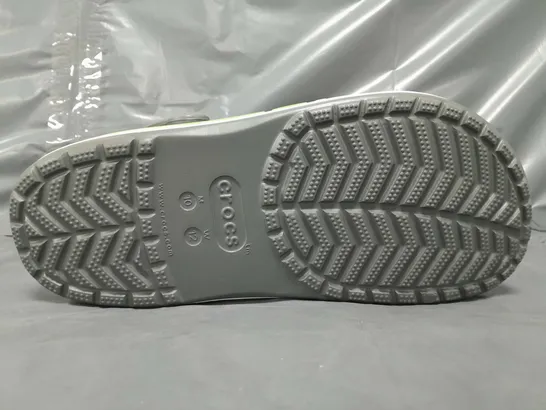 PAIR OF CROCS BAYABAND CLOGS IN GREY UK SIZE M9/W10