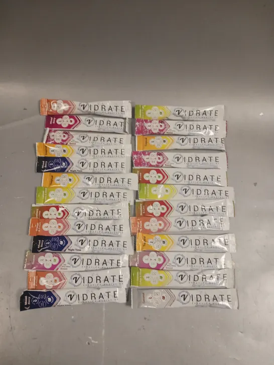 APPROXIMATELY 20 ASSORTED VIDRATE HYDRATION SACHETS 