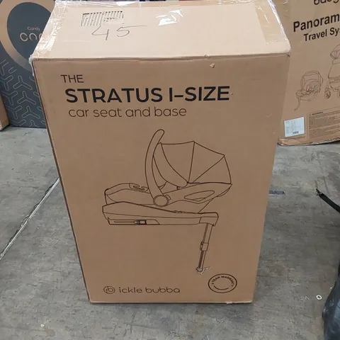 BOXED ICKLE BUBBA THE STATUS I-SIZE CAR SEAT AND BASE 