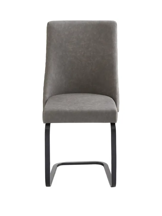 ALANNA PAIR OF DINING CHAIRS - CHARCOAL