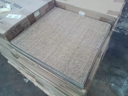 26 BOXES OF BRAND NEW SISEL WEAVE AND BROWN CARPET TILES