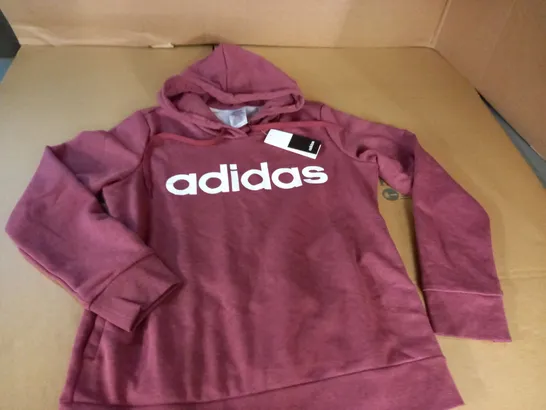 ADIDAS WOMENS HOODIE IN WASHED RED - L 16/18