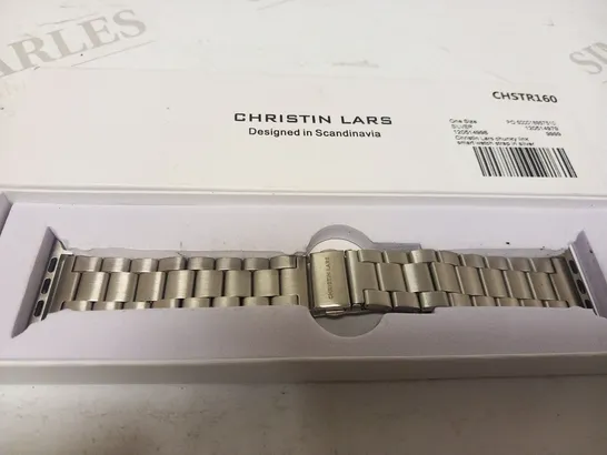 BOXED CHRISTIN LARS CHUNKY LINK SMART WATCH STRAP IN SILVER