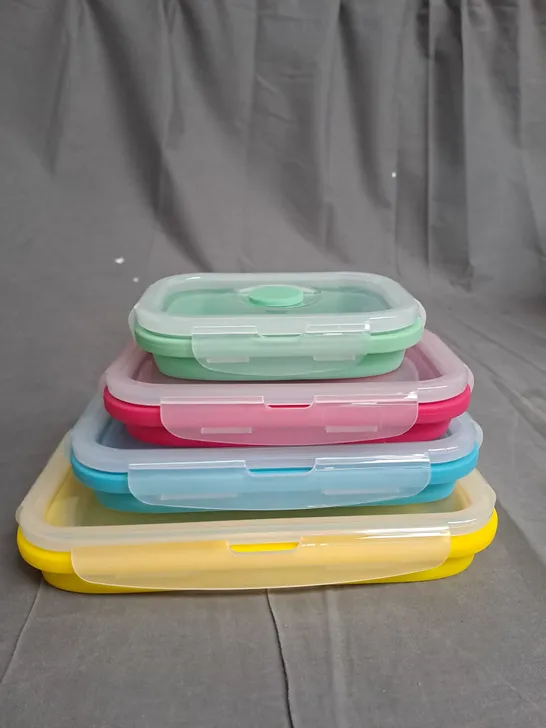 4 X FOLDABLE PLASTIC POT SET 