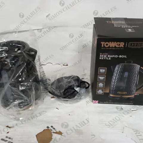 TOWER BLACK 3KW RAPID-BOIL KETTLE 