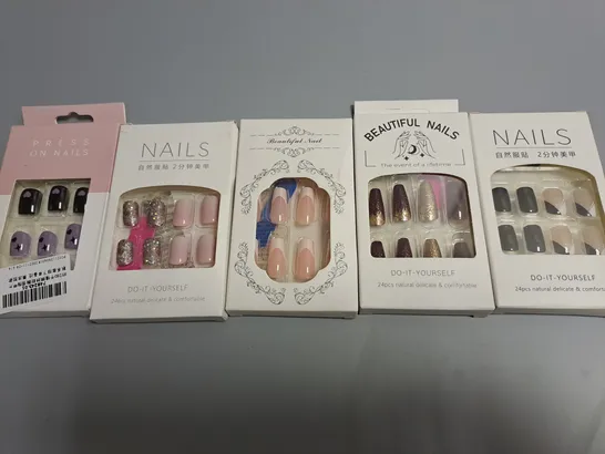 LOT OF 5 ASSORTED PACKS OF NAILS