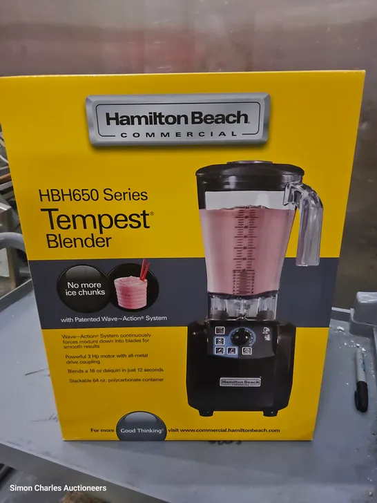 BOXED HAMILTON BEACH HBH650 TEMPEST BLENDER