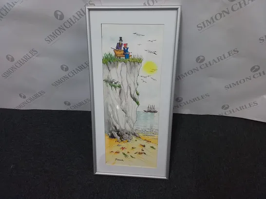 FRAMED CLIFFSIDE SCENE- PIDDUCK 