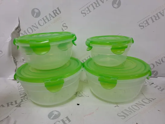 SET OF 4 UNBRANDED STORAGE CONTAINERS 