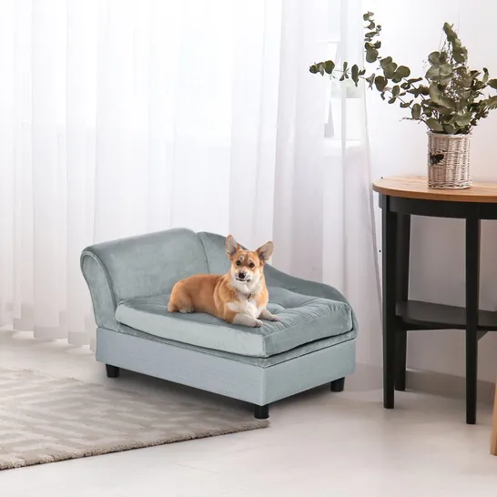 BOXED EAGER DOG SOFA IN GREY