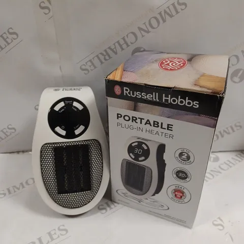 BOXED RUSSELL HOBBS PORTABLE PLUG IN HEATER 