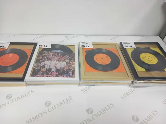 18 FRAMED ABBA SINGLES