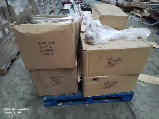 PALLET CONTAINING VARIOUS COOKING UTENSILS TO INCLUDE,APPROXIMATELY 80 16OZ LADLES, 160 SLOTTED SERVING SPOONS, 40 FISH SLICES, 96 METAL WHISKS AND 160 21OZ LADELS