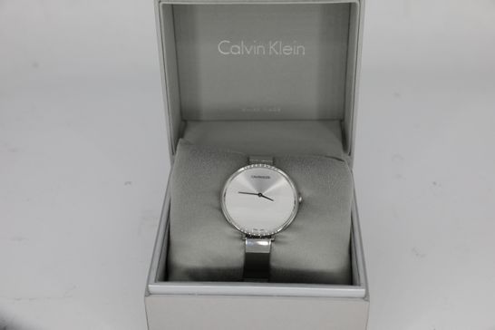 BRAND NEW BOXED CALVIN KLEIN LADIES RISE SS WATCH RRP £189