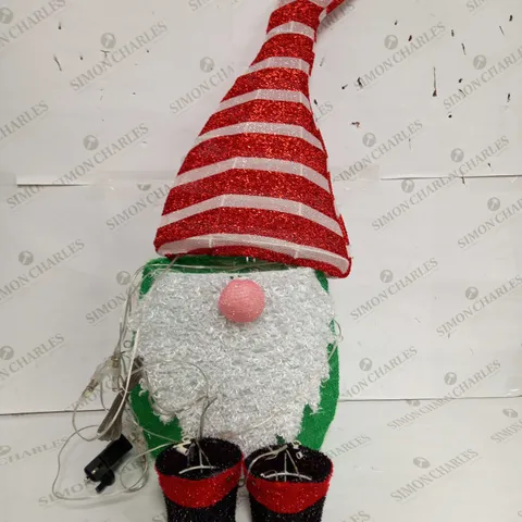 FESTIVE INDOOR OUTDOOR LARGE PRE-LIT GNOME