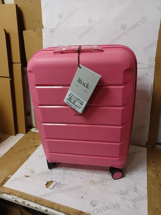 ROCK LUGGAGE TULUM 8 WHEEL HARDSHELL CABIN SUITCASE - BUBBLEGUM PINK