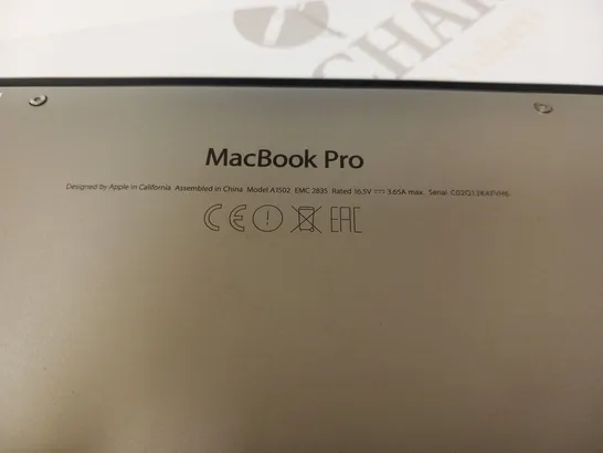 APPLE MACBOOK PRO (A1502 EARLY 2015)